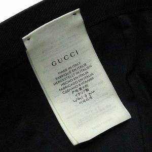 グッチ GUCCI インターロッキングG キャンバス ベースボール キャップ ウェビングライン 387554 ブラック 黒 XL 60cm メンズ