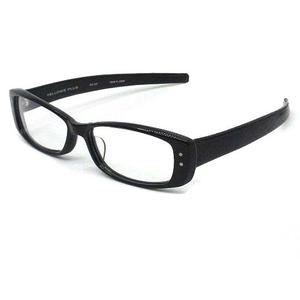 イエローズプラス YELLOWS PLUS 眼鏡 メガネ フレーム レザー テンプル 度入り 黒 ブラック No.515 