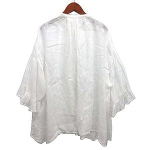 ネストローブ nest Robe リネン ガーゼ ギャザースリーブ ブラウス 七 