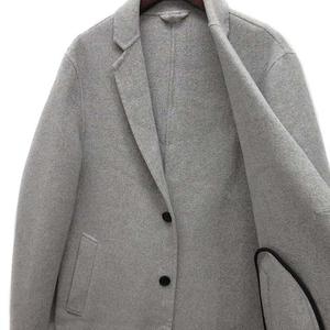 ザラマン ZARA MAN ウール混 チェスター コート 2B グレー S 1255/450