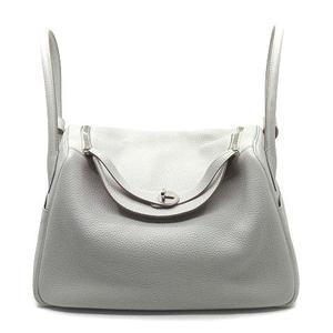 エルメス HERMES リンディ34 ヴェルソ ショルダーバッグ ハンドバッグ 肩掛け トリヨンクレマンス パールグレー クレヴェット シルバー金具 □Q ☆AA★ レディース