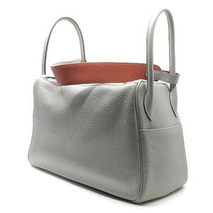 エルメス HERMES リンディ34 ヴェルソ ショルダーバッグ ハンドバッグ 肩掛け トリヨンクレマンス パールグレー クレヴェット シルバー金具 □Q ☆AA★ レディース