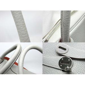 エルメス HERMES リンディ34 ヴェルソ ショルダーバッグ ハンドバッグ 肩掛け トリヨンクレマンス パールグレー クレヴェット シルバー金具 □Q ☆AA★ レディース
