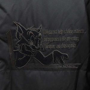 グリーンクラブ GREEN CLUBS トムとジェリー ダウンジャケット 刺繍 ブラック 黒 4 メンズ