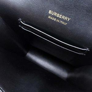 バーバリー BURBERRY ロビンバッグ TBロゴ ミニ ショルダーバッグ レザー ブラック ゴールド ☆AA★ メンズ レディース