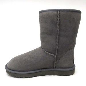 アグ UGG クラシック ショート ブーツ ムートン 24cm グレー 5825 レディース