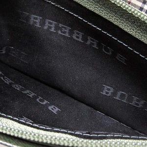 バーバリー BURBERRY サフィアーノレザー 二つ折り 長財布 小銭入れあり ダークグリーン 美品 メンズ