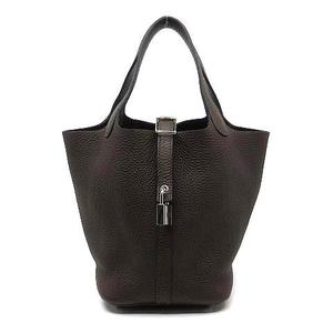 エルメス HERMES ピコタンロック 18 PM ハンドバッグ トリヨンクレマンス カフェ □P 美品 ☆AA★ レディース