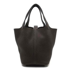 エルメス HERMES ピコタンロック 18 PM ハンドバッグ トリヨンクレマンス カフェ □P 美品 ☆AA★ レディース