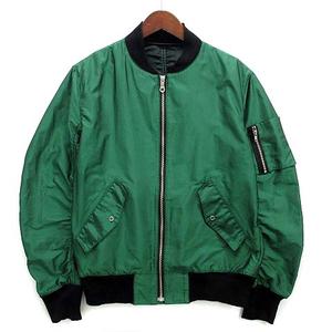 ジョンローレンスサリバン JOHN LAWRENCE SULLIVAN MA-1 フライトジャケット ブルゾン ライトアウター 薄手 グリーン 緑 36 1A014' 12-06 メンズ