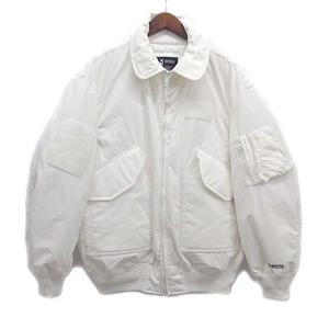 フリークスストア FREAKS STORE プラスフェニックス +phenix ゴアテックス GORE-TEX ダウン フライトジャケット 白 ホワイト L メンズ
