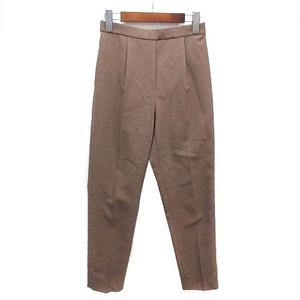 セルフォード CELFORD タック テーパード パンツ ウエストゴム ブラウン 茶 38 CWF0224014 美品 レディース
