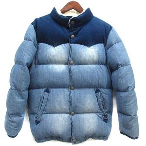 ベイフロー BAYFLOW デニム ダウン ジャケット コンチョボタン ブルー 青 4 メンズ