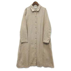 フォグリネンワーク fog linen work リネン Aライン コート シャツ ワンピース ベージュ レディース