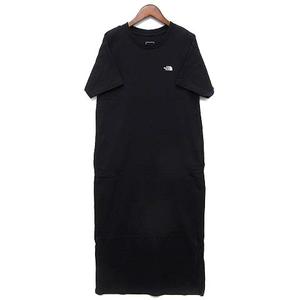 ザノースフェイス THE NORTH FACE Tシャツ ロング ワンピース コットン 半袖 ブラック 黒 M NTW82530 レディース