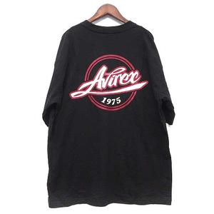 アヴィレックス AVIREX ベースボール チーム ロゴ Tシャツ 半袖 BASEBALL TEAM LOGO T-SHIRT ブラック 黒 L 783-4134069 メンズ