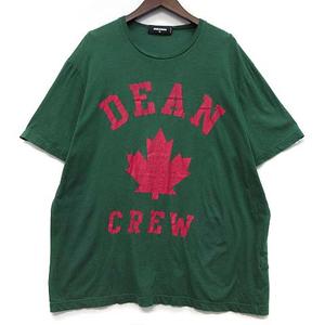 ディースクエアード DSQUARED2 Missy Fit DEAN CREW Tシャツ カットソー 半袖 オーバーサイズ グリーン 緑 XS S74GD0713 メンズ