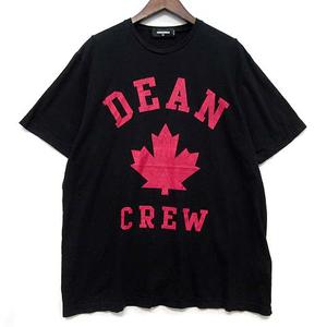 ディースクエアード DSQUARED2 Missy Fit DEAN CREW Tシャツ カットソー 半袖 オーバーサイズ ブラック 黒 XS S74GD0713 メンズ
