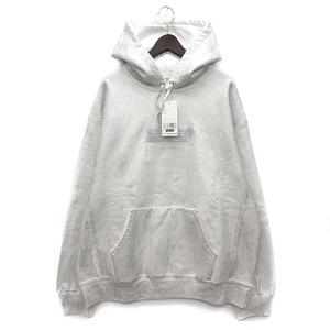未使用品 シュプリーム SUPREME エムエムシックス メゾンマルジェラ MM6 Maison Margiela フォイル ボックスロゴ フーデッド スウェットシャツ パーカー FOIL BOX LOGO HOODED SWEATSHIRT 2024SS ホワイト 白 XL ☆AA★ メンズ