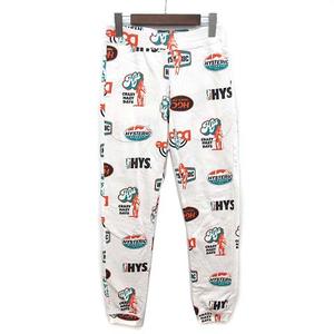 ヒステリックグラマー HYSTERIC GLAMOUR TURN TI ON柄 スウェットパンツ オフホワイト S 02203CP04 メンズ
