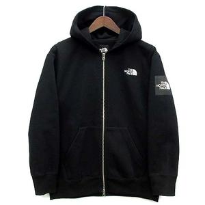 ザノースフェイス THE NORTH FACE スクエアロゴ フルジップ パーカー スウェット 裏起毛 Square Logo FullZip NT61836 ブラック 黒 S メンズ