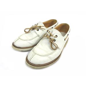 Louis Vuitton ホワイトデッキシューズ ルイヴィトン LOUIS VUITTON デッキシューズ カップ記念 レザー 7 白