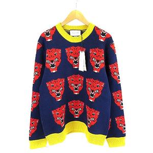 未使用品 グッチ GUCCI 18AW 493651 タイガージャガード ニット 
