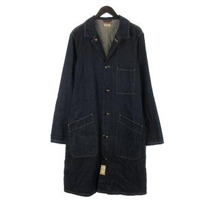 キャピタル kapital 8oz デニム ショップ コート ロング コットン EK-444 インディゴ L メンズ