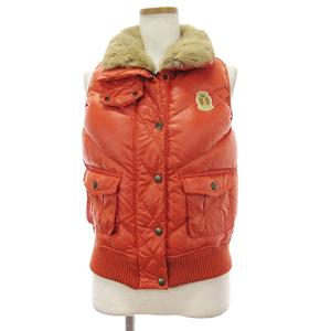 バーバリーブルーレーベル ダウンベスト ラビットファー ノバチェック ワッペン バーバリーブルーレーベル BURBERRY BLUE LABEL ダウンベスト