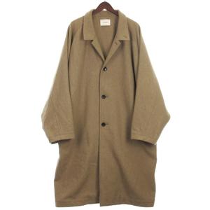 ソウモ SOUMO カシミヤ100% ロング コート ブラウン 2 メンズ
