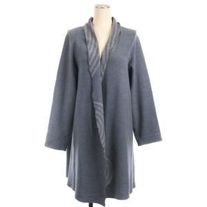 ヨーガンレール JURGEN LEHL ウール ロング カーディガン ブルー系 M