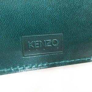 ケンゾー KENZO レザー 二つ折り財布 ウォレット グリーン