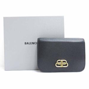 バレンシアガ BALENCIAGA BBロゴ プレート 三つ折り財布 コンパクト