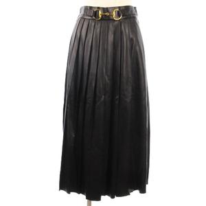 ダイアグラム Diagram ヴィーガンレザー スカート ロング プリーツ  