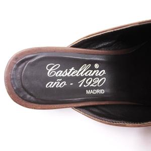 カステラーノ CASTELLANO ビット レザー フラットミュール ファー 
