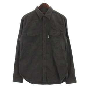 ブルーブルー BLUE BLUE 聖林公司 シャツ 長袖 コットン グレー M ■GY03 メンズ