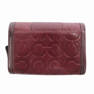 コーチ COACH オプアート 二つ折り財布 ウォレット シグネチャー レザー 紅 ボルドー /HO ■GY99 レディース