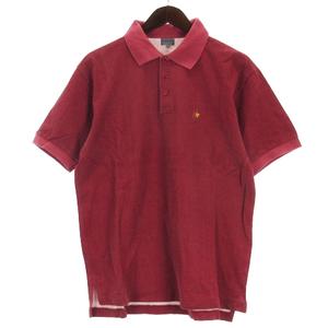 ケンゾー KENZO ヴィンテージ ポロシャツ 半袖 刺繍 コットン レッド系 メンズ