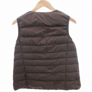 無印良品 良品計画 ダウンベスト ナイロン L 茶 ブラウン /UD ■F レディース