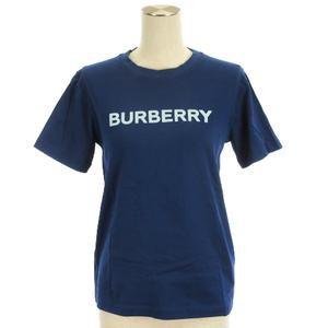 バーバリー BURBERRY ロゴ Tシャツ カットソー 半袖 ブルー XS レディース
