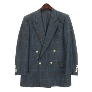 バーバリーズ Burberrys チェック テーラードジャケット ダブル ブレザー ネイビー 250916E メンズ