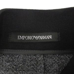 【中古】エンポリオアルマーニ Erkek Ceket フェイクレイヤード ジャケット ジップアップ ヘリンボーン柄 グレー エンポリオアルマーニ EMPORIO ARMANI 良品 Erkek Ceket フェイク