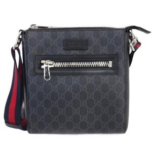グッチ GUCCI GGスプリーム メッセンジャーバッグ スモール ショルダーバッグ 523599 ブラック メンズ