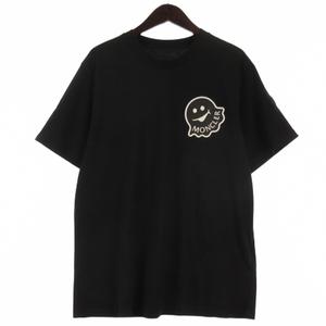 モンクレール MONCLER 25SS ゴーストプリント ロゴワッペン Tシャツ 半袖 ブラック XL メンズ
