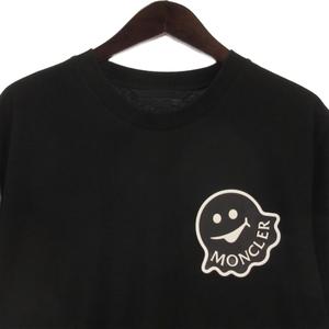 モンクレール MONCLER 25SS ゴーストプリント ロゴワッペン Tシャツ 半袖 ブラック XL メンズ
