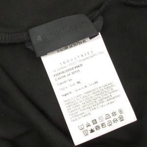 モンクレール MONCLER 25SS ゴーストプリント ロゴワッペン Tシャツ 半袖 ブラック XL メンズ