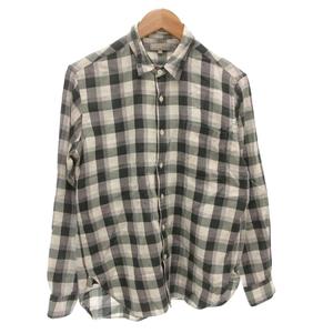 マーガレットハウエル MARGARET HOWELL チェックシャツ M グレー /FF メンズ