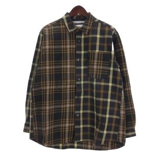 ホワイトマウンテニアリング White Mountaineering CHECK BIG SHIRT チェック シャツ 長袖 1 ブラック WM1973104 メンズ