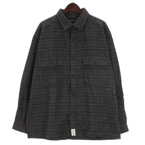 ディセンダント DESCENDANT VANNING PLAID LS SHIRT チェックシャツ 長袖 242TQDS-SHM02 ネイビー系 3 メンズ