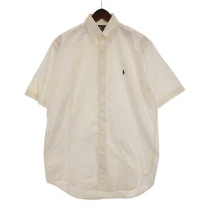 ラルフローレン RALPH LAUREN ボタンダウン シャツ 半袖 ホワイト S 251111E メンズ